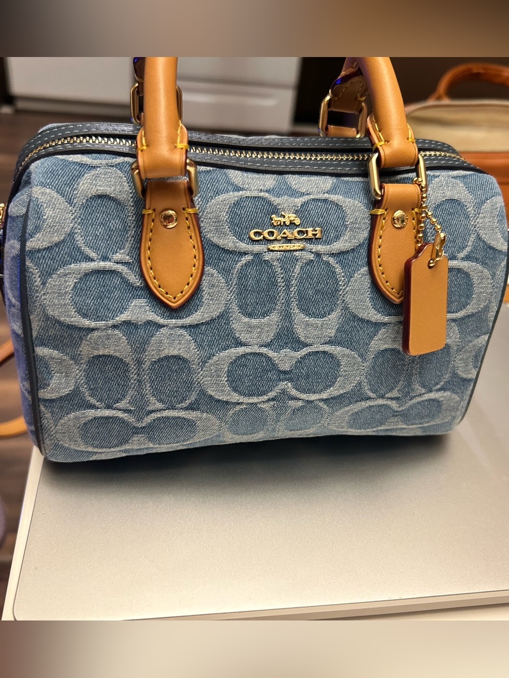 Coach Mini Signature Denim Rowan